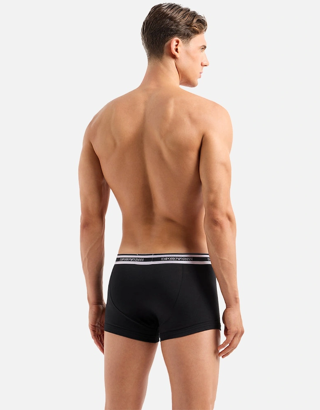 Shiny Logo Boxer Trunk, Black