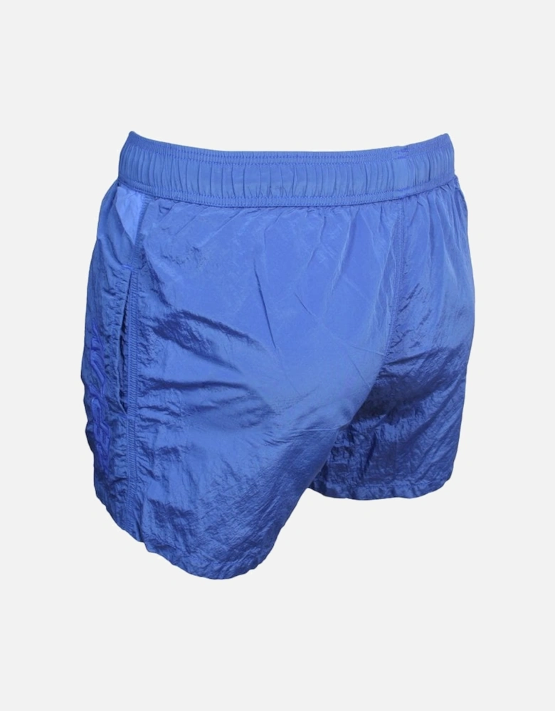 Luxe Side Tonal Logo Swim Shorts, Blue