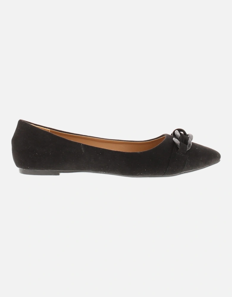 Womens Flat Shoes Ballerina Linx Slip On black UK Size