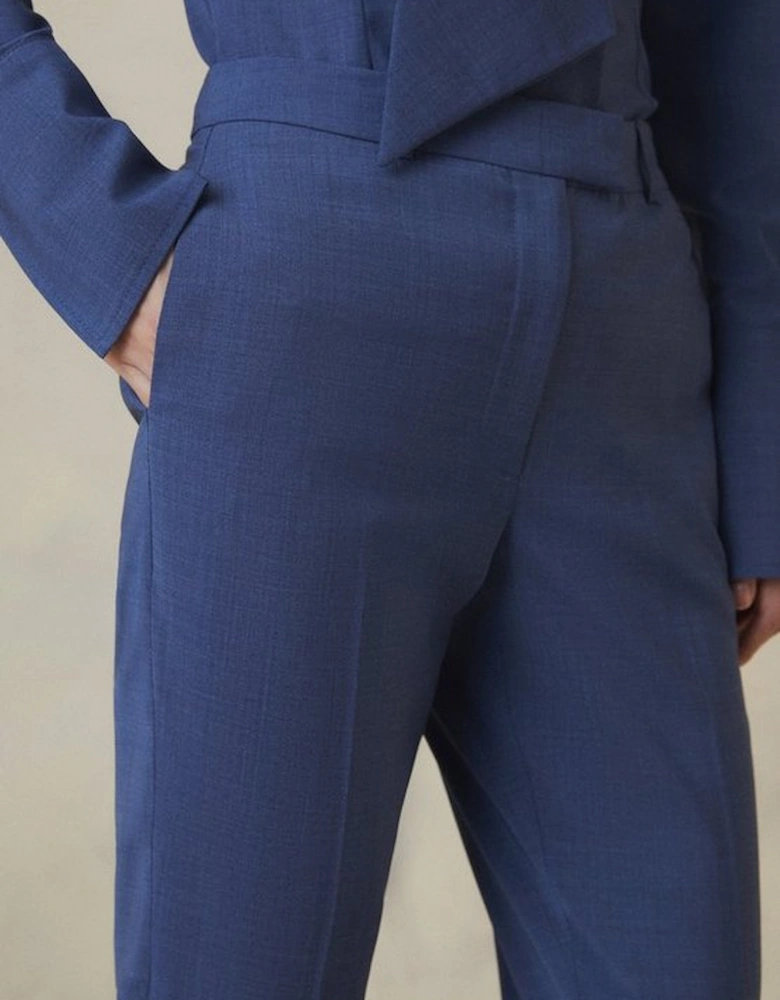 The Founder Tailored Wool Blend Straight Trousers