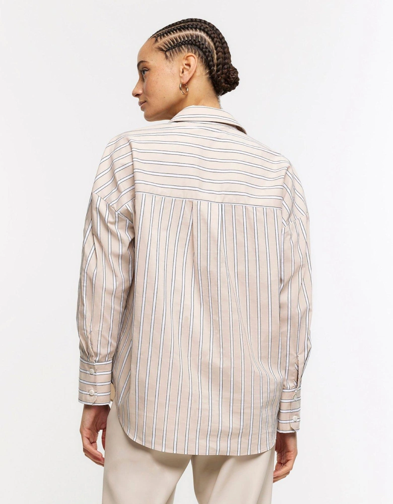 Wide Cuff Shirt - Beige