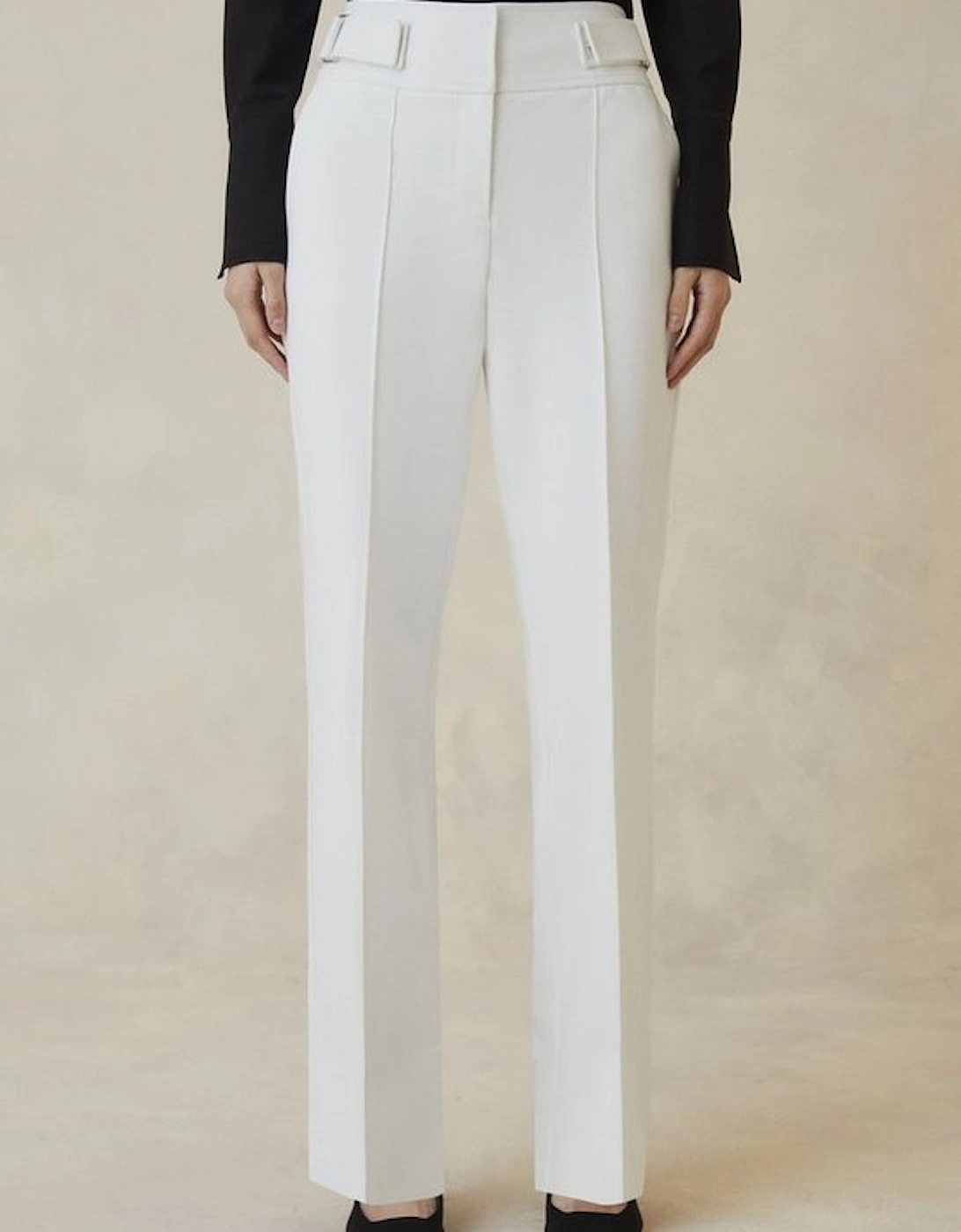 Petite The Founder Compact Stretch Slim Leg Trouser