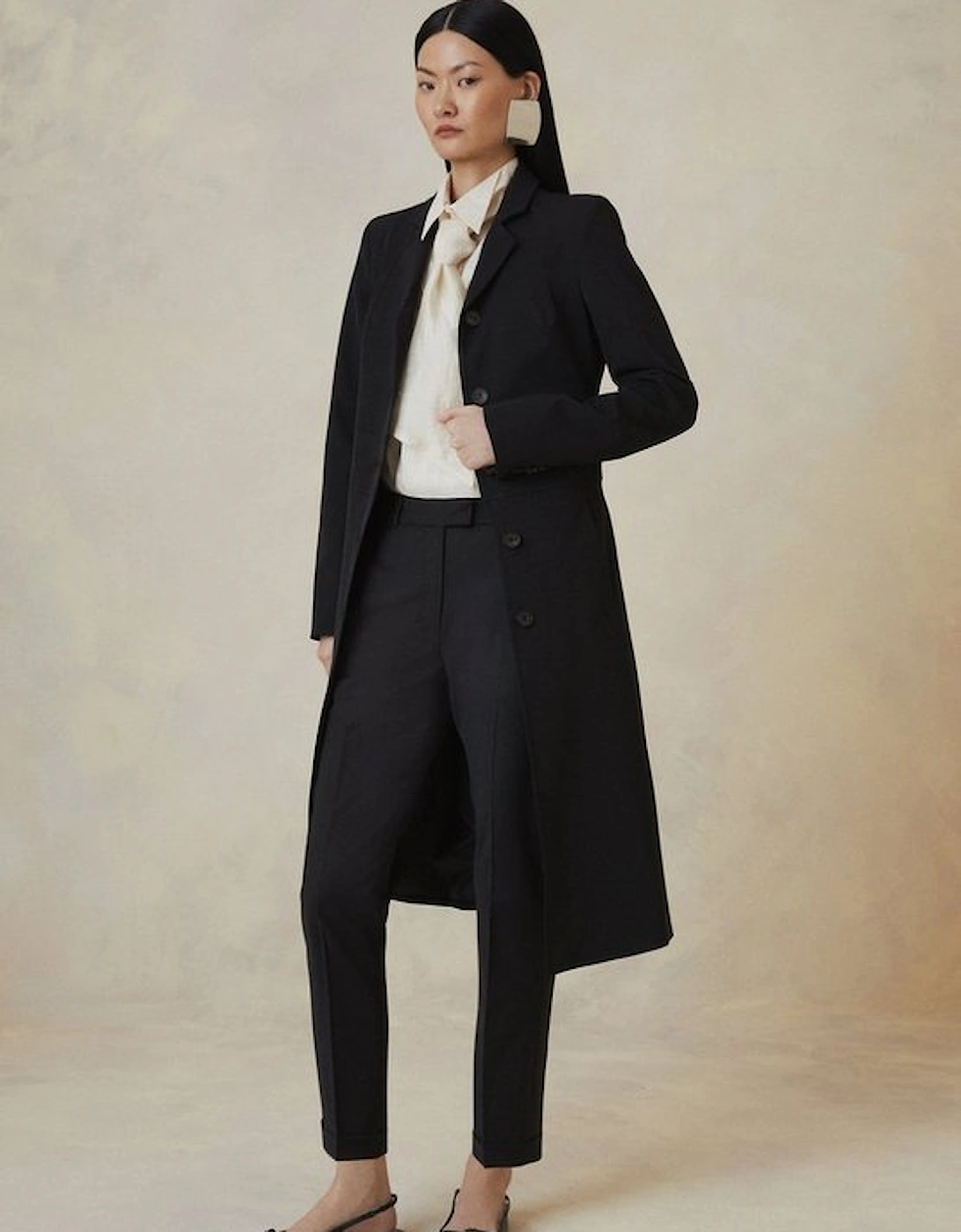 The Founder Italian Technical Stretch Tab Tailored Coat