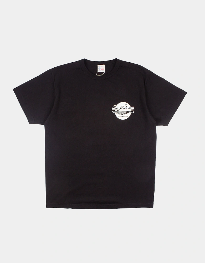 Peanuts USAAF A-3 Cap Club T-shirt - Black