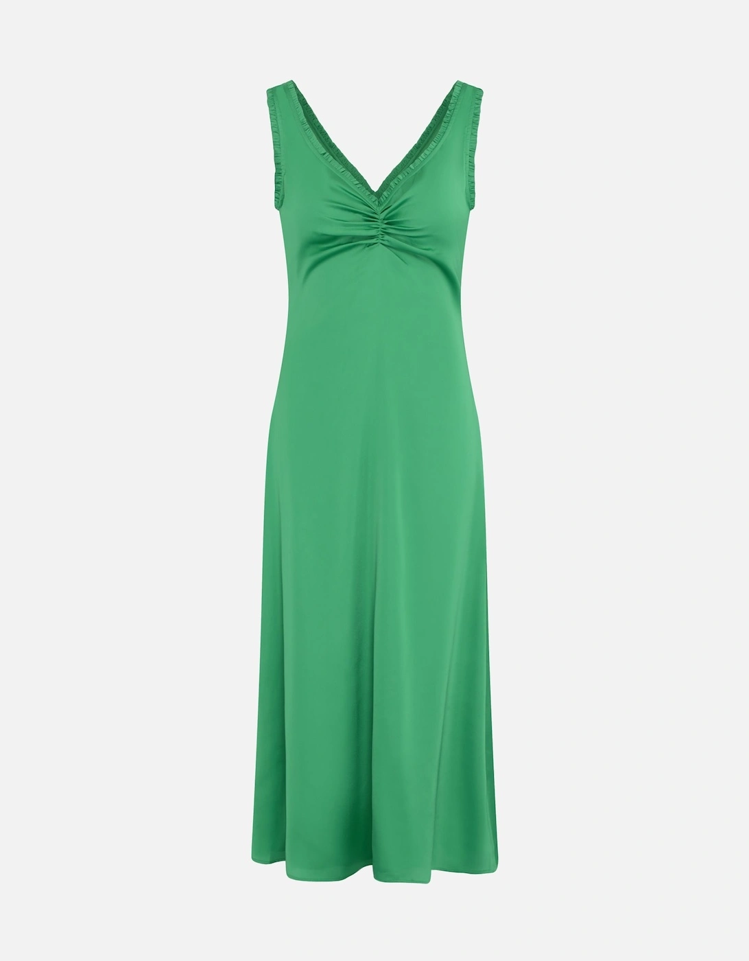 Polly Frill Dress in Emerald