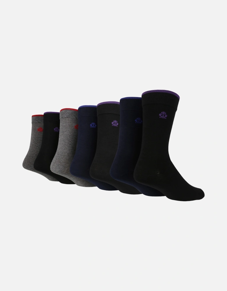 7 PAIR MENS RECYCLED COTTON SOCKS