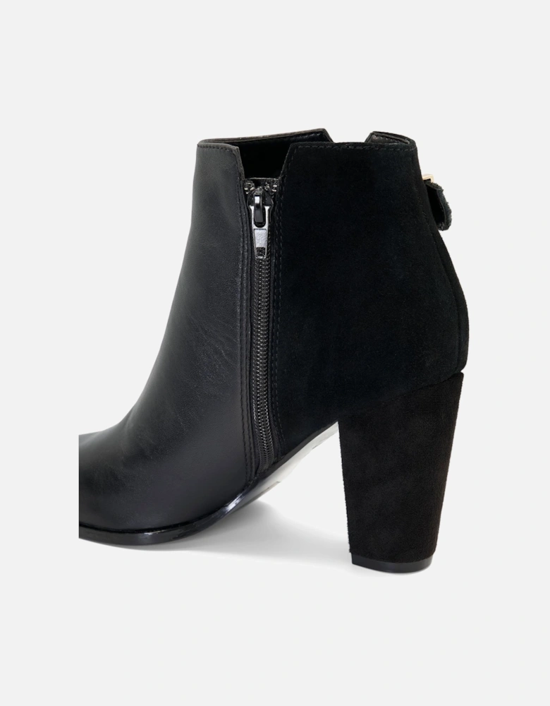Ladies Olla - Buckle Detailed Heeled Ankle Boots