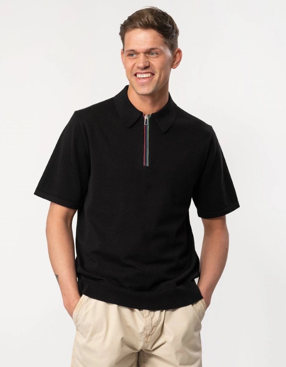 PS Mens Short Sleeve Zip Polo, 5 of 4