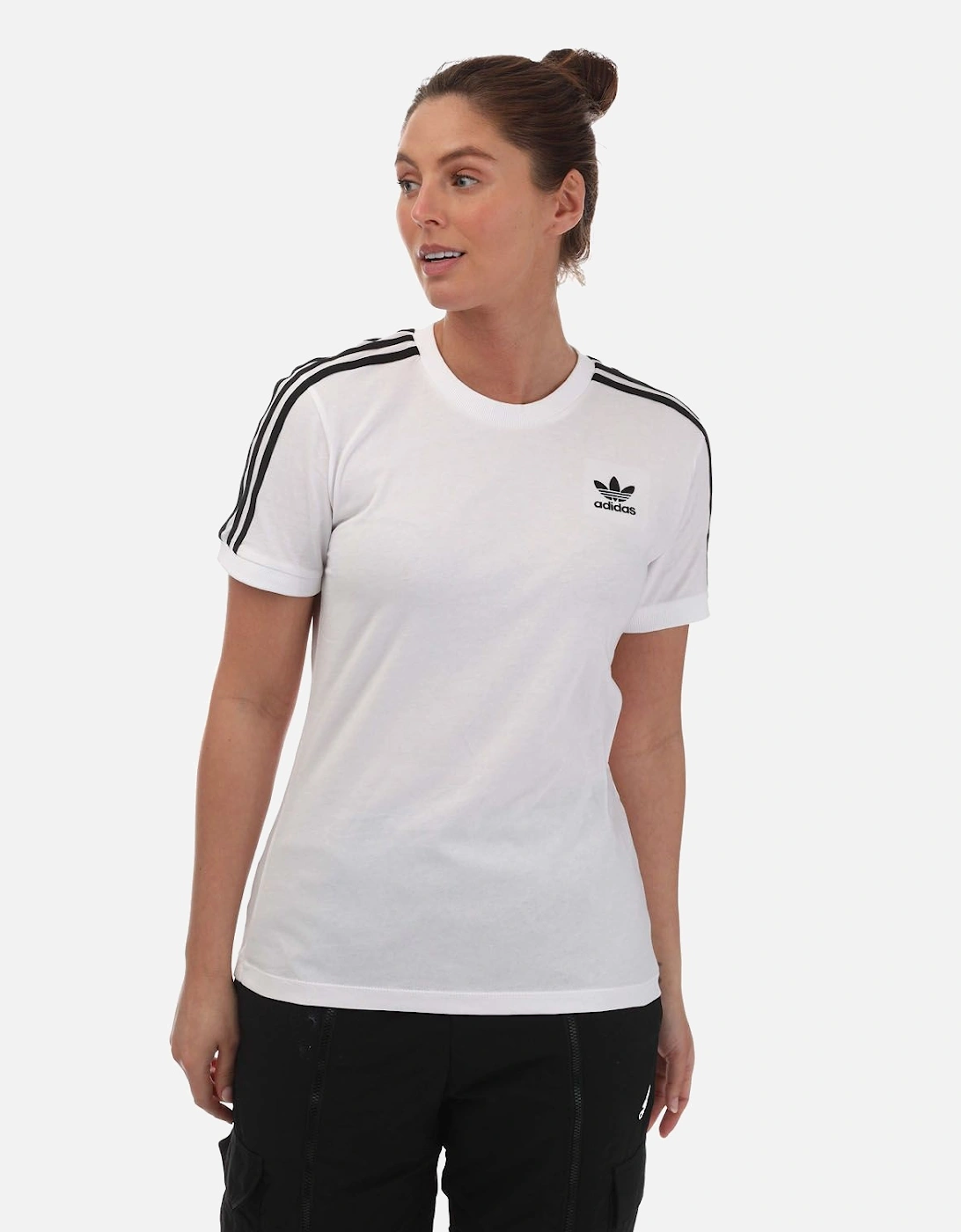 Womens Adicolor Classics 3-Stripes T-Shirt, 5 of 4