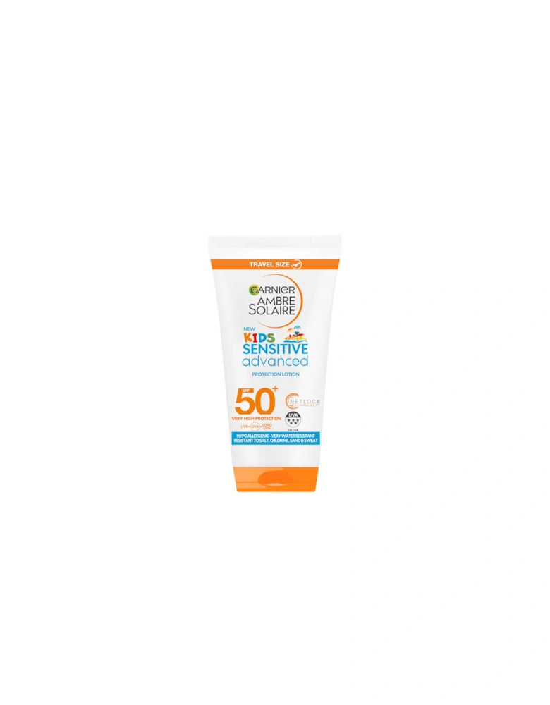 Ambre Solaire Kids Sensitive Sun Cream SPF 50+ 50ml Travel Size - Garnier