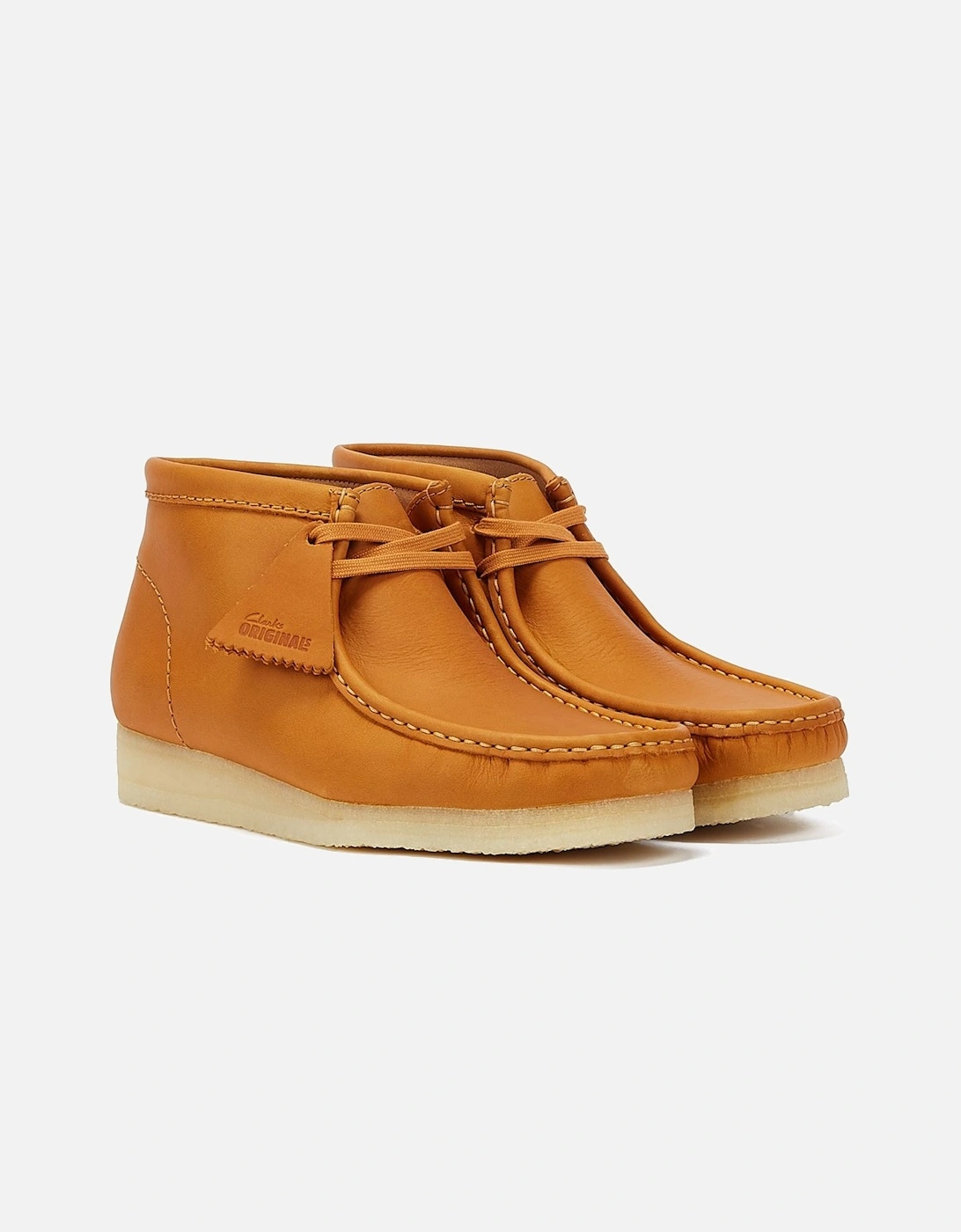 Originals Wallabee Mid Tan Leather Men's Orange Boots, 9 of 8