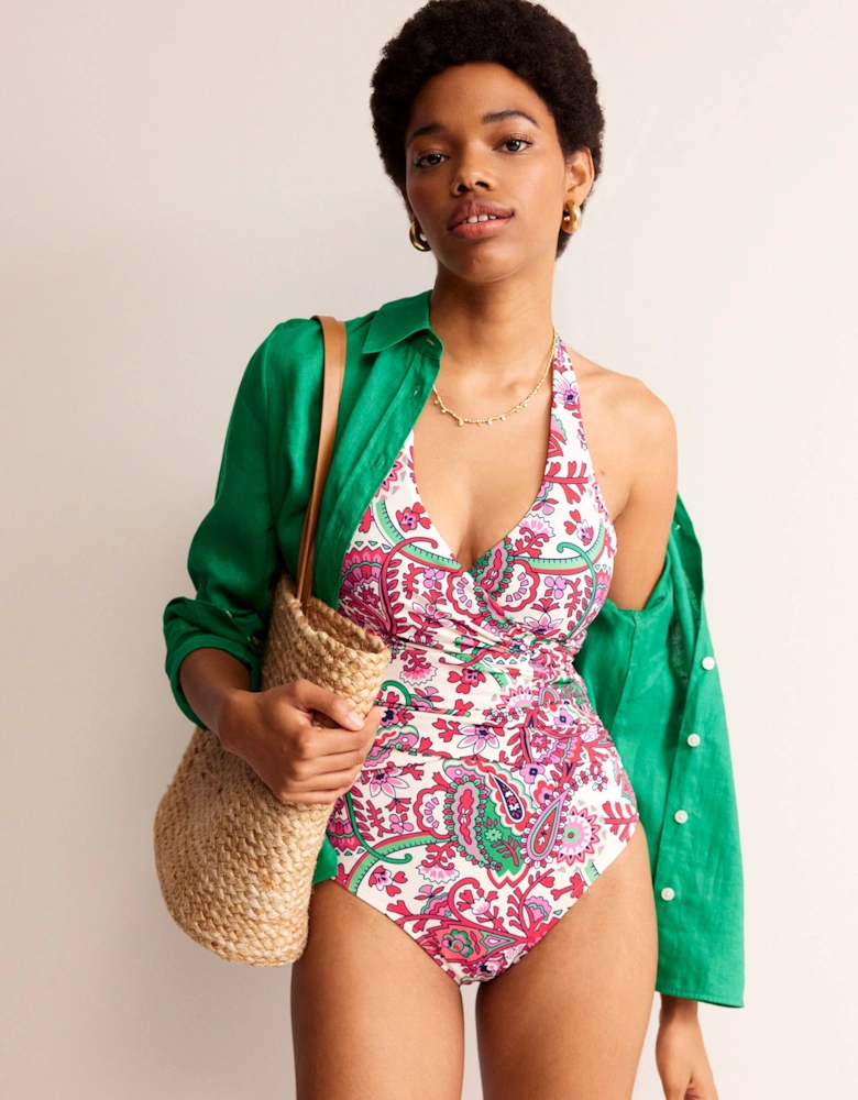 Levanzo Ruched Halter Swimsuit