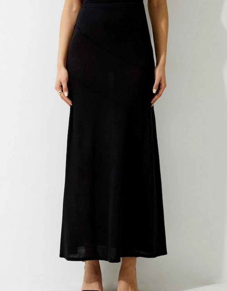 Linen Blend 90's Knit Skirt