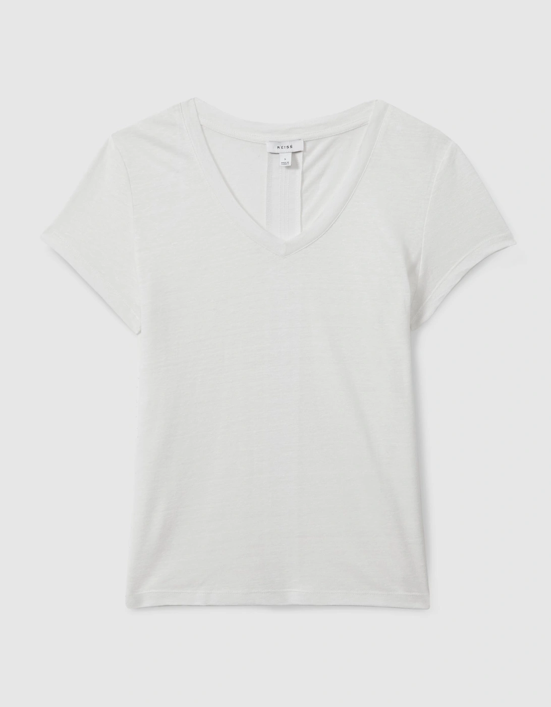 Marled Linen V-Neck T-Shirt, 2 of 1