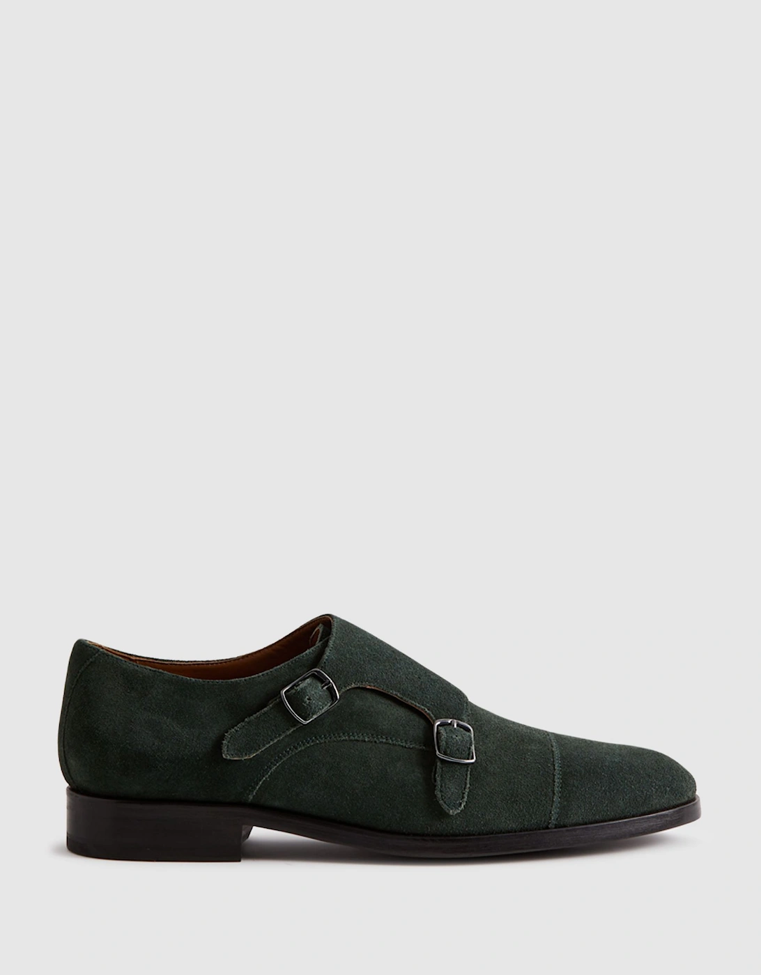 Suede Double Monk Strap Shoes, 2 of 1