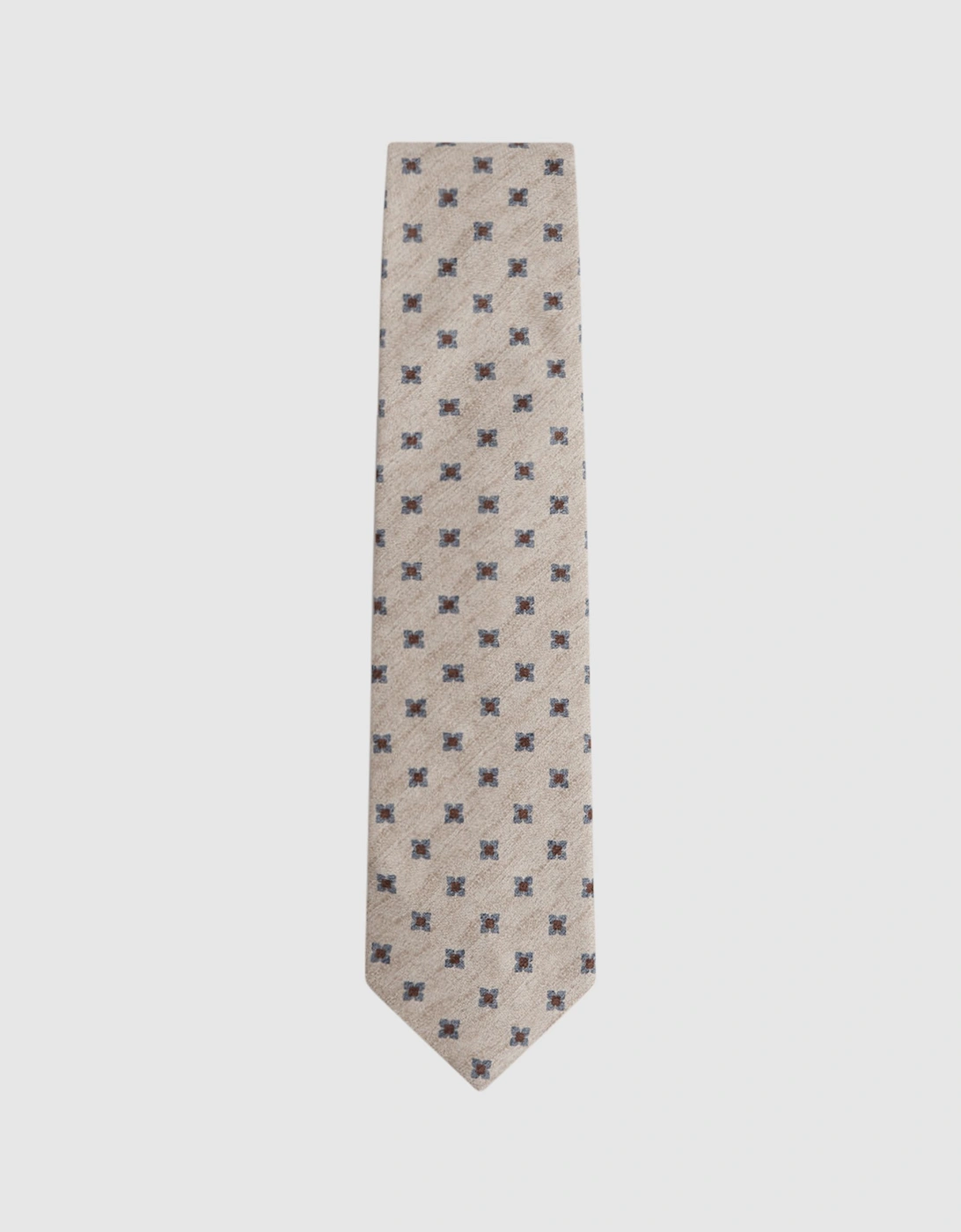 Floral Medallion Printed Silk Tie, 2 of 1