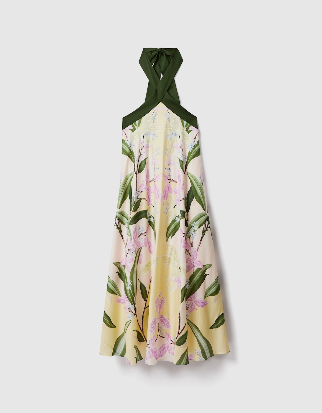 Florere Printed Halterneck Midi Dress, 2 of 1