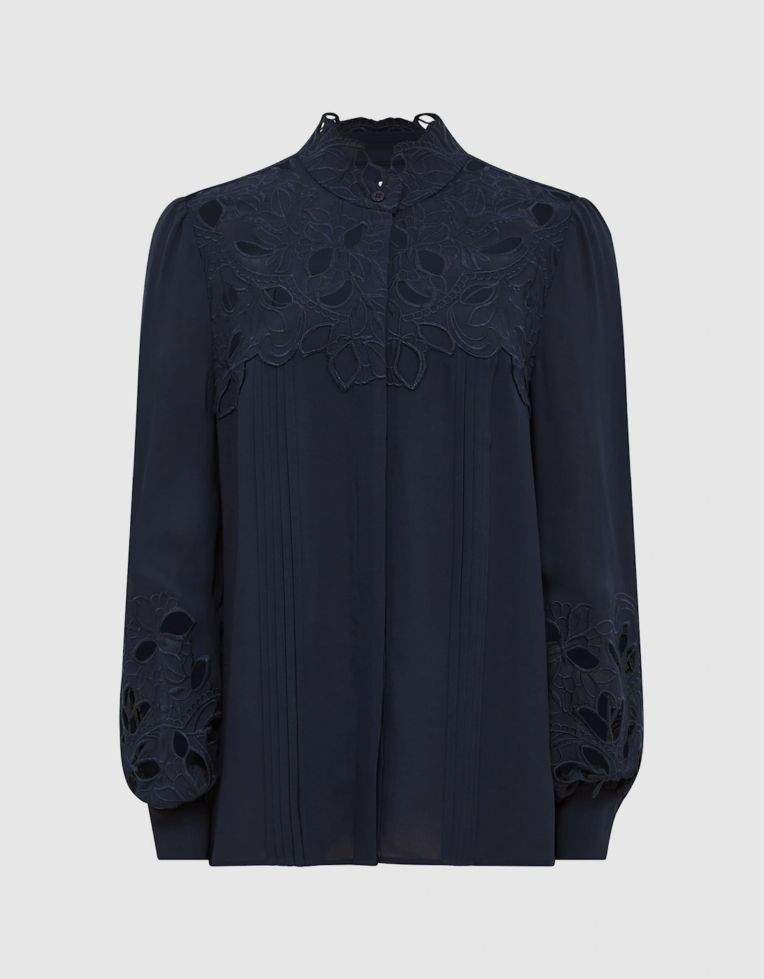 Lace Detail Shirt Blouse, 2 of 1