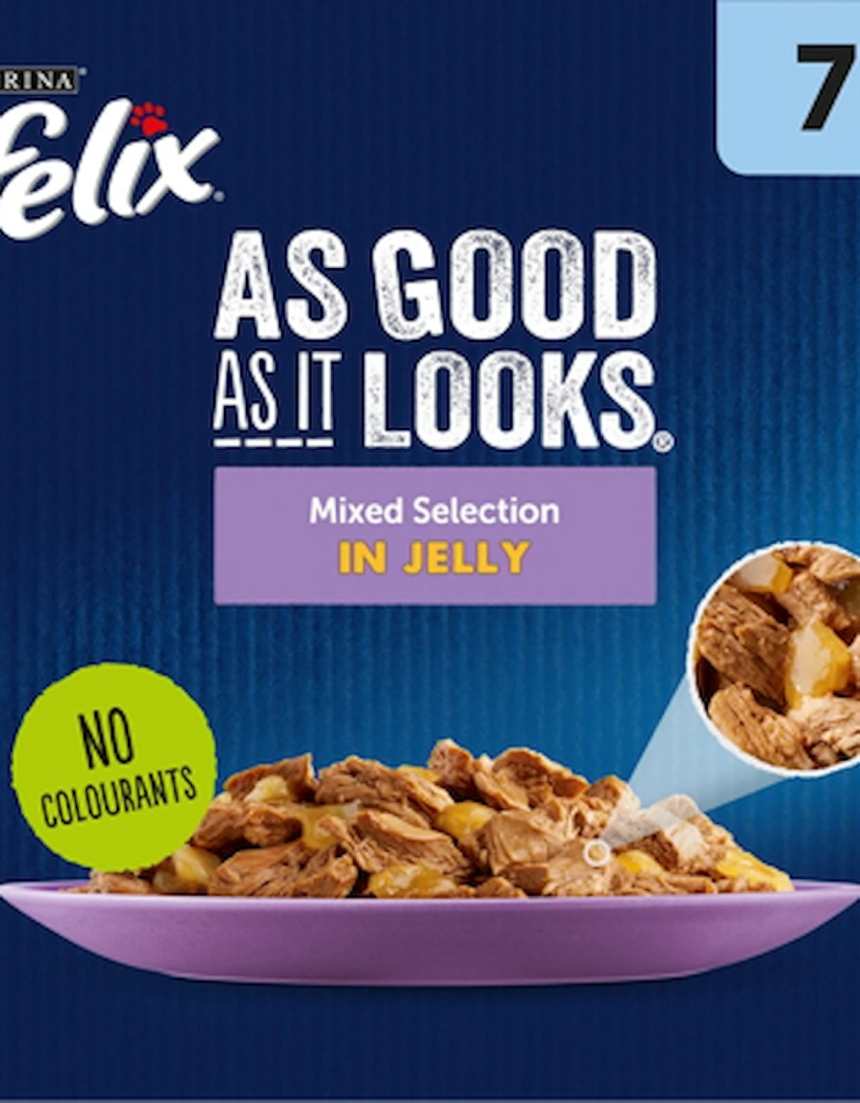 As Good As It Looks Senior Mixed Selection in Jelly Wet Cat Food 40x100g