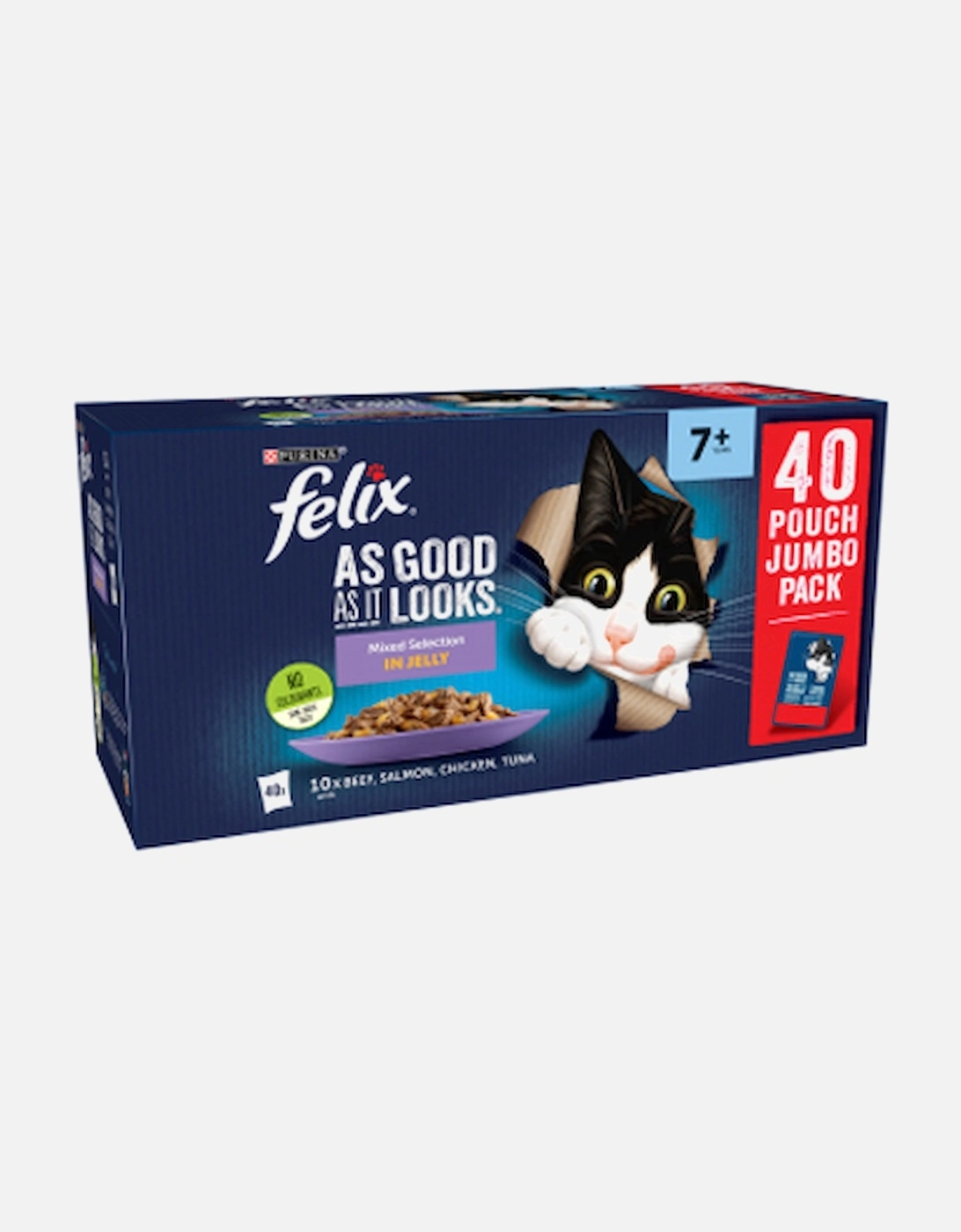 As Good As It Looks Senior Mixed Selection in Jelly Wet Cat Food 40x100g, 6 of 5
