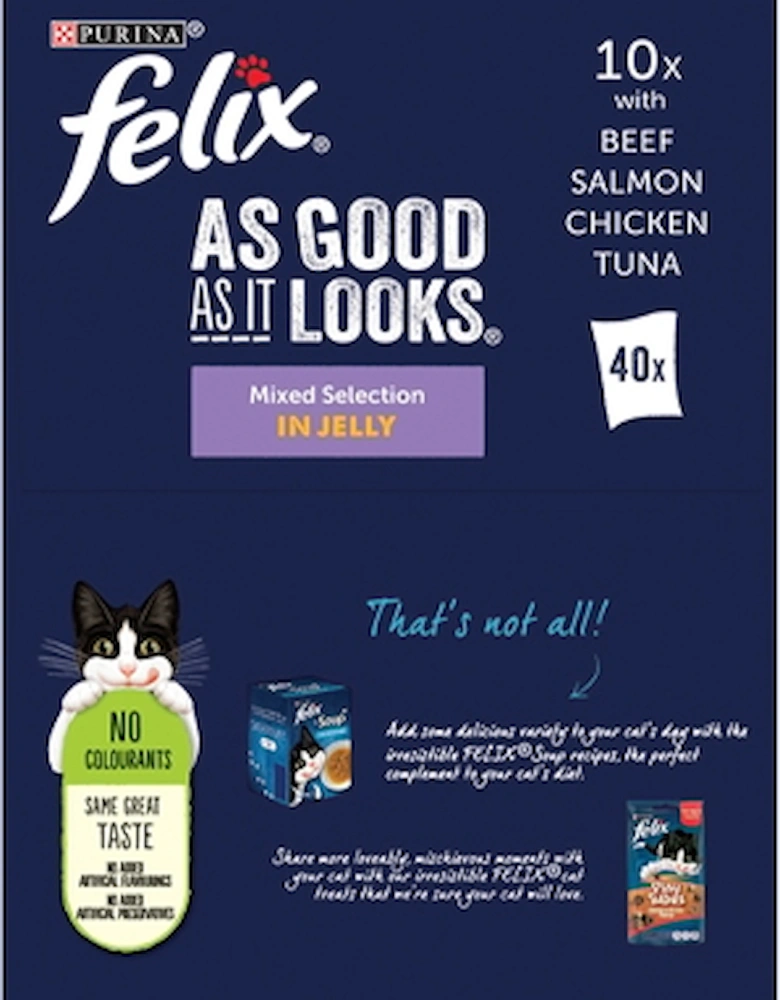 As Good As It Looks Senior Mixed Selection in Jelly Wet Cat Food 40x100g
