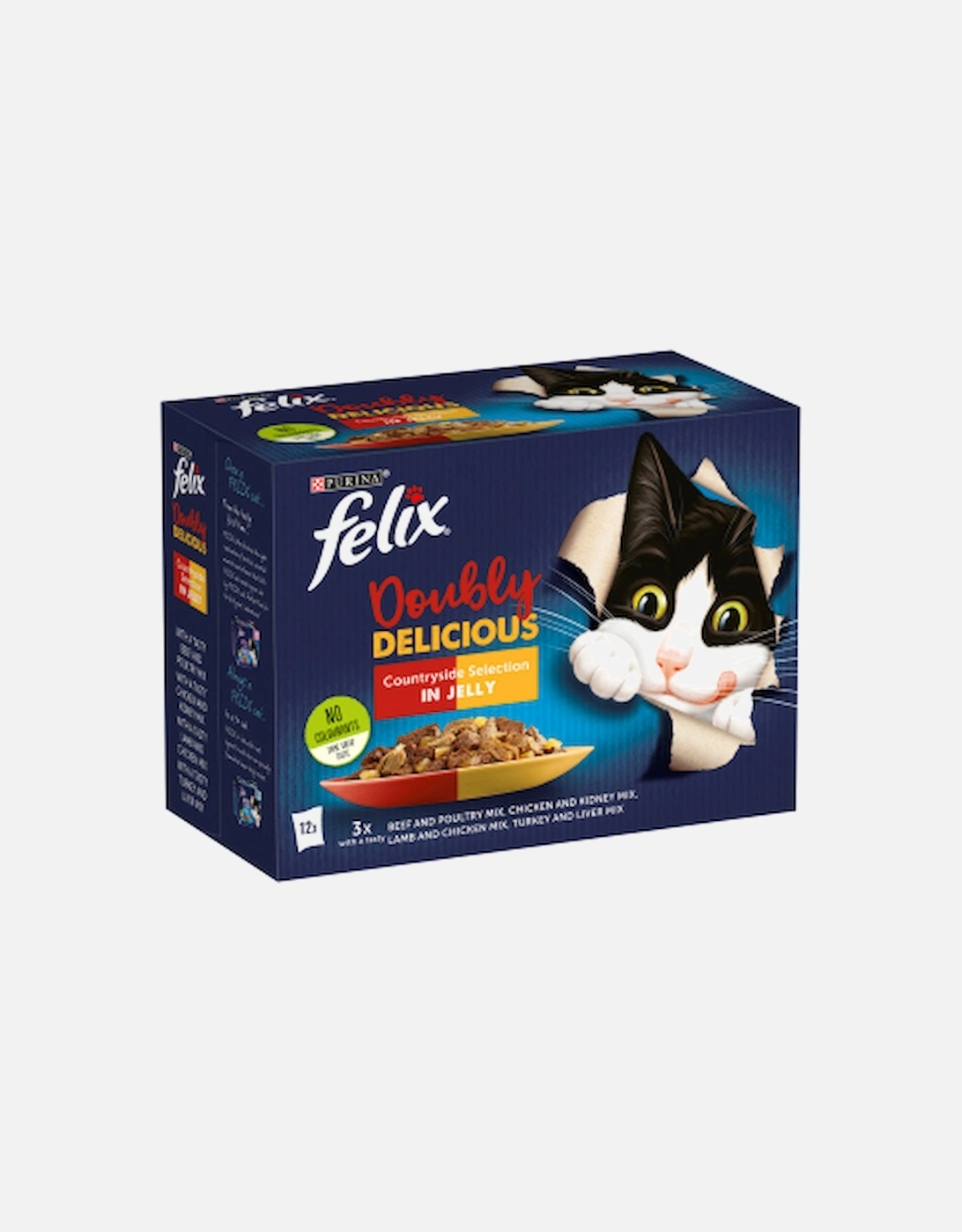 As Good As It Looks Doubly Delicious Meat Selection in Jelly Wet Cat Food 12 x 100g, 4 of 3