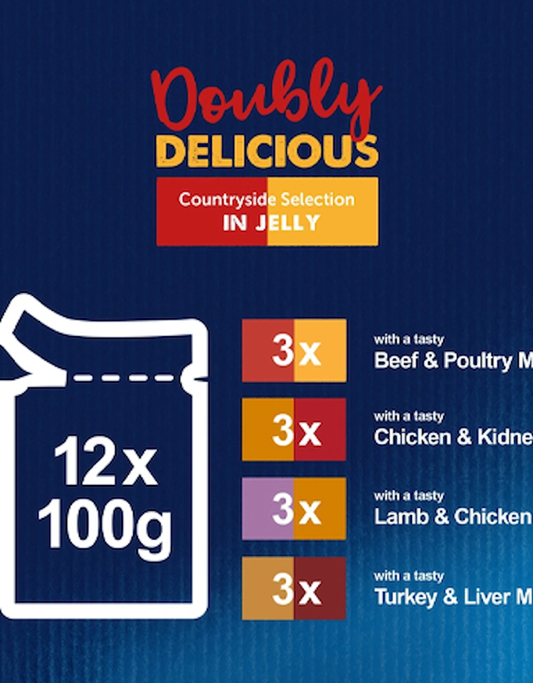 As Good As It Looks Doubly Delicious Meat Selection in Jelly Wet Cat Food 12 x 100g