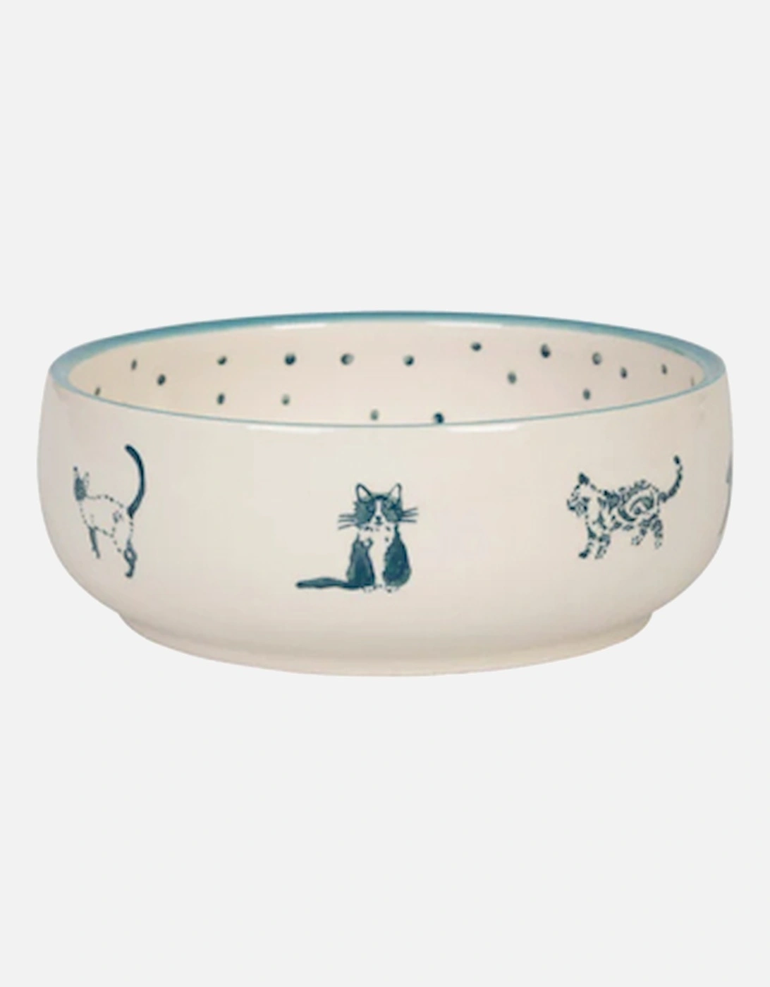 Pet Bowl Stoneware Patterned Small Purrfect, 3 of 2