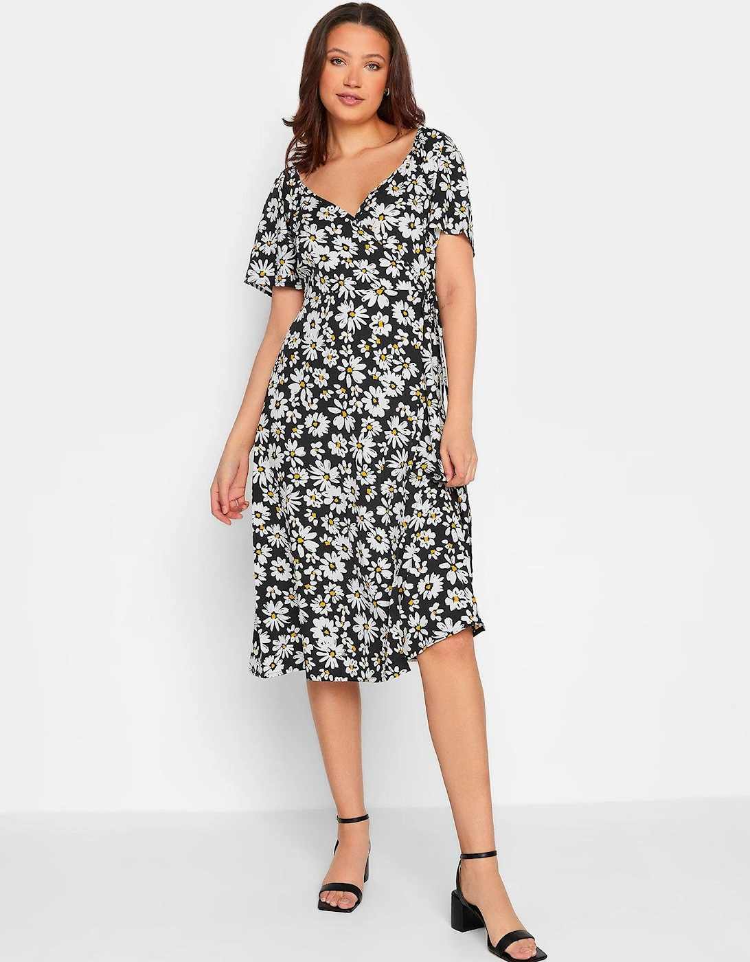 Tall Daisy Print Wrap Dress, 2 of 1