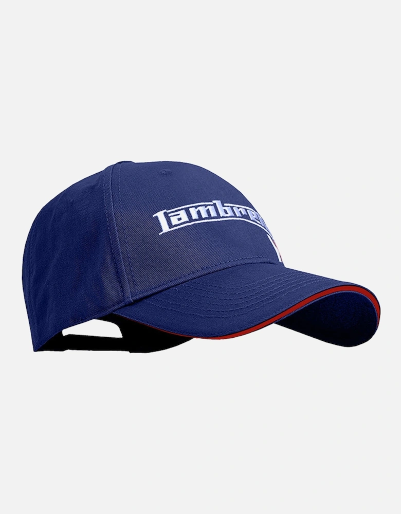 Mens Racing Stripe Adjustable Baseball Cap Hat - Navy
