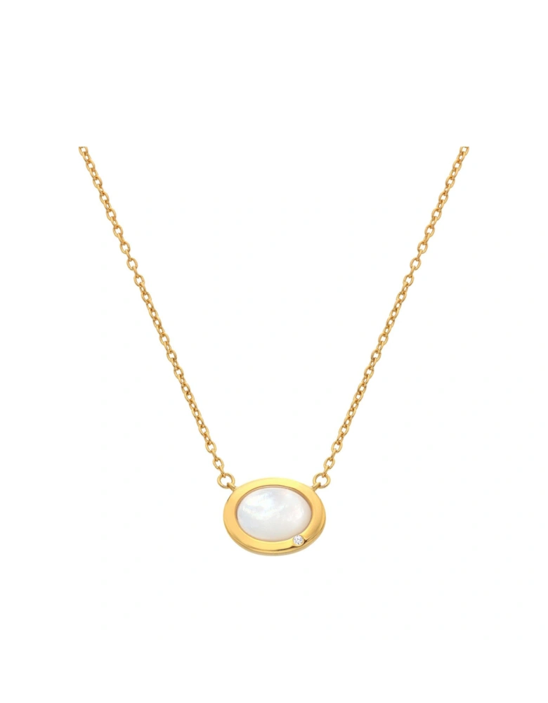 HDXGEM Oval Necklace - Mother of Pearl