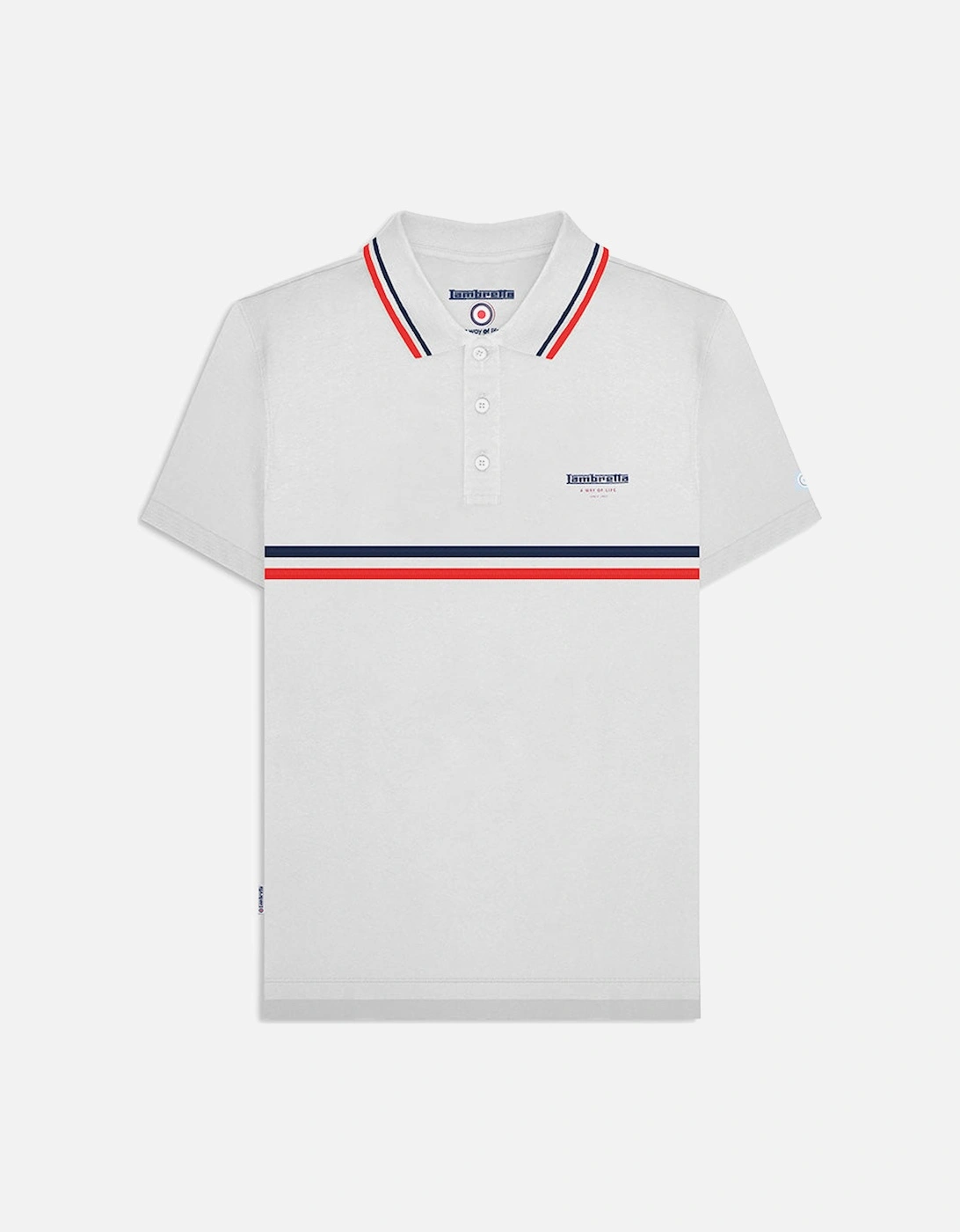 Mens Classic Stripe  Retro T-Shirt Polo Shirt