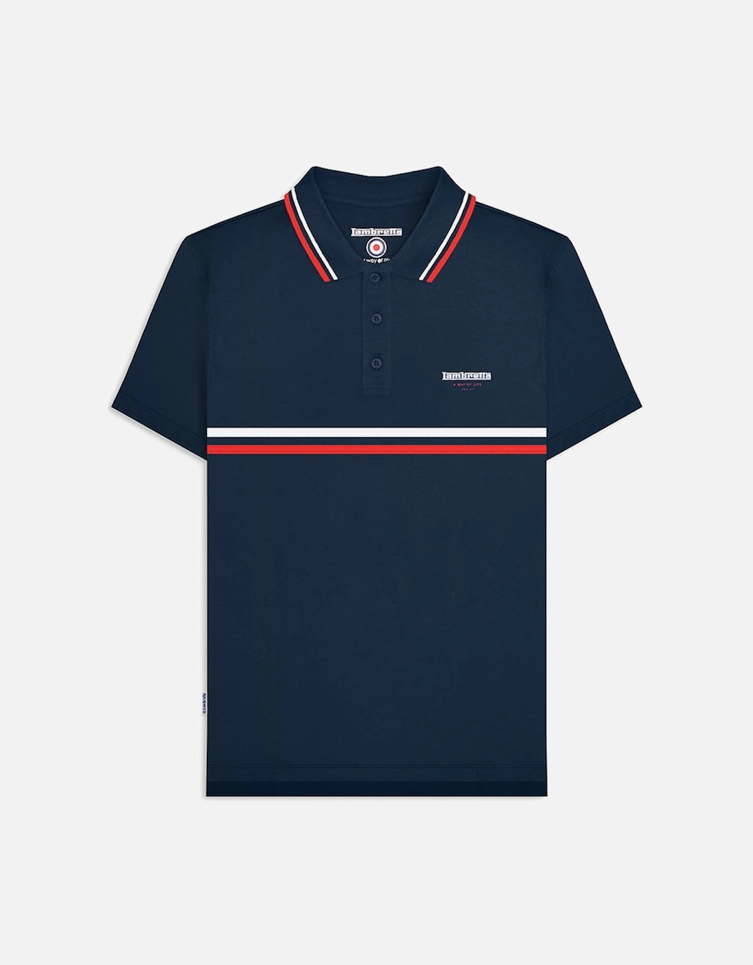 Mens Classic Stripe  Retro T-Shirt Polo Shirt, 10 of 9