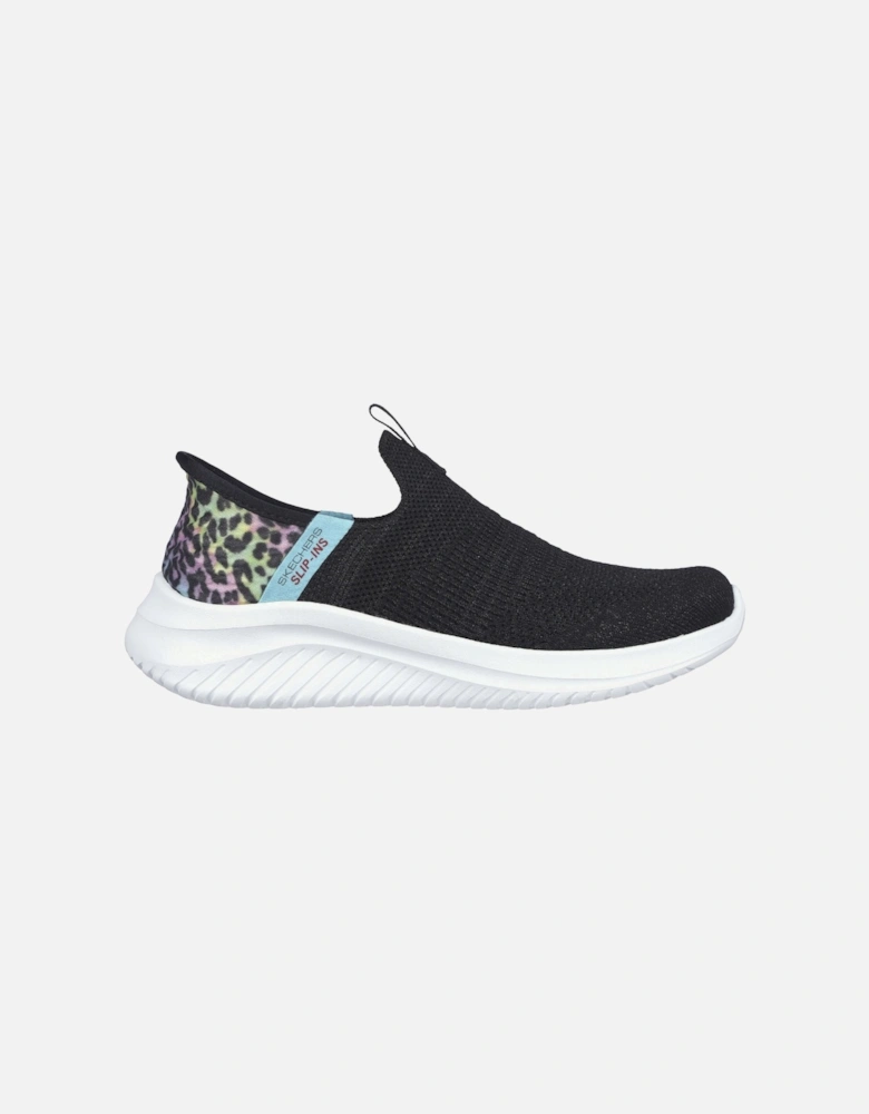 Kids Ultra Flex 3.0 Colory Wild Slip On Trainers - Black