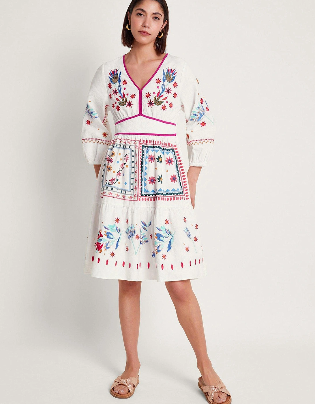 Zinnia Embroidered Dress, 3 of 2