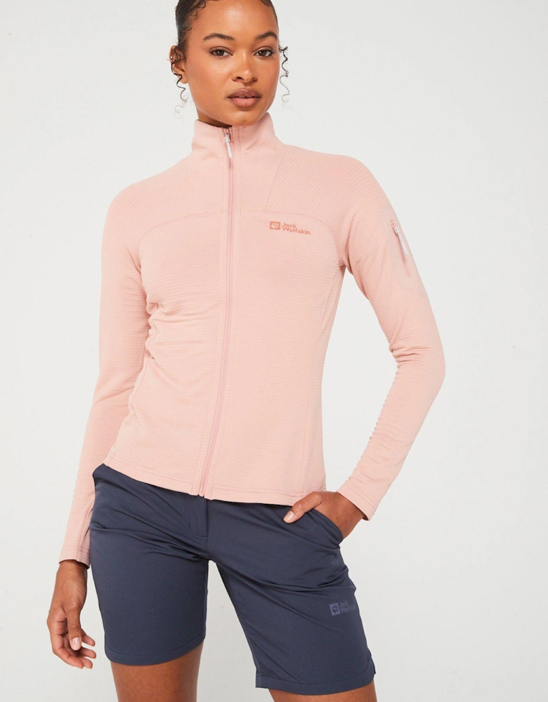 Womens Prelight Zip Fleece - Pink