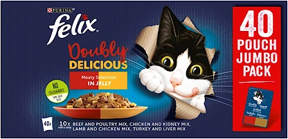 As Good As It Looks Doubly Delicious Meat Selection in Jelly Wet Cat Food 40 x 100g