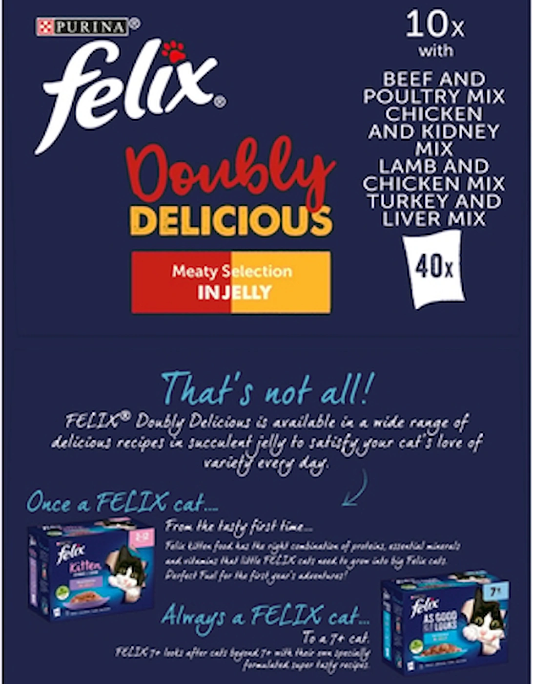 As Good As It Looks Doubly Delicious Meat Selection in Jelly Wet Cat Food 40 x 100g