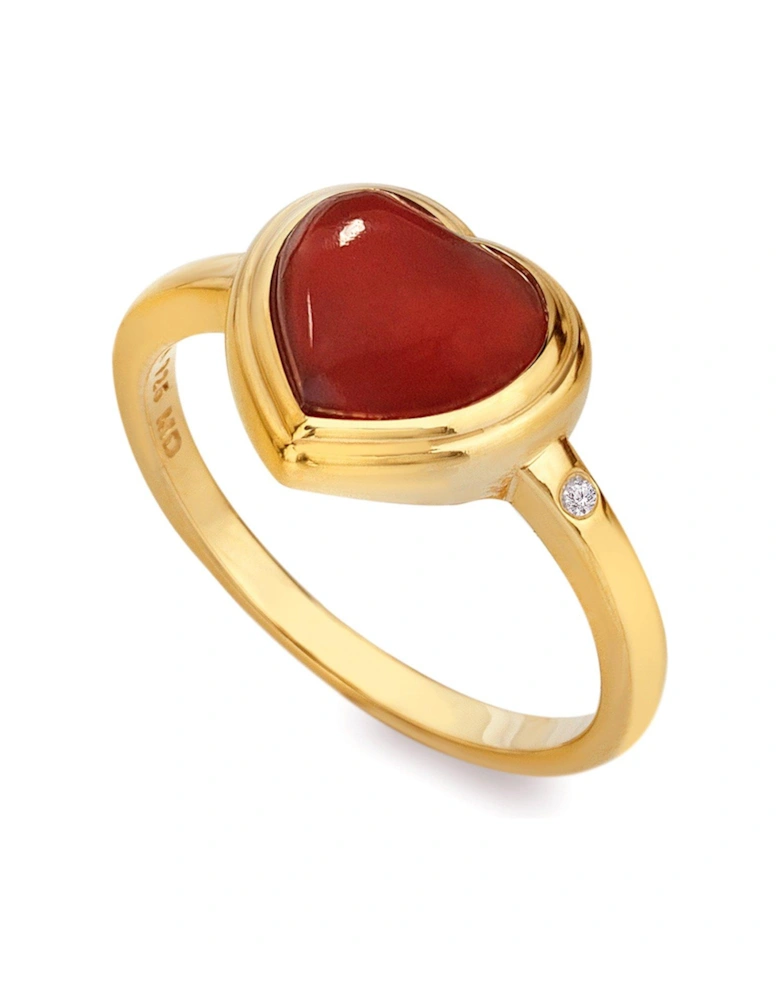 HDXGEM Heart Ring - Red Agate