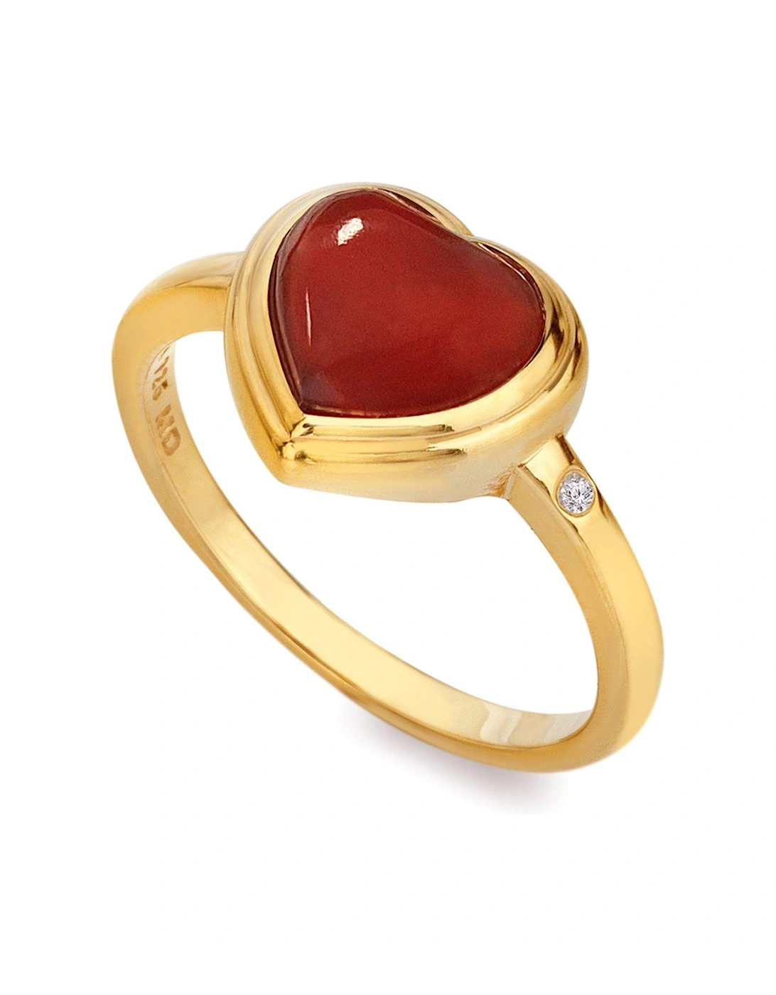 HDXGEM Heart Ring - Red Agate, 2 of 1