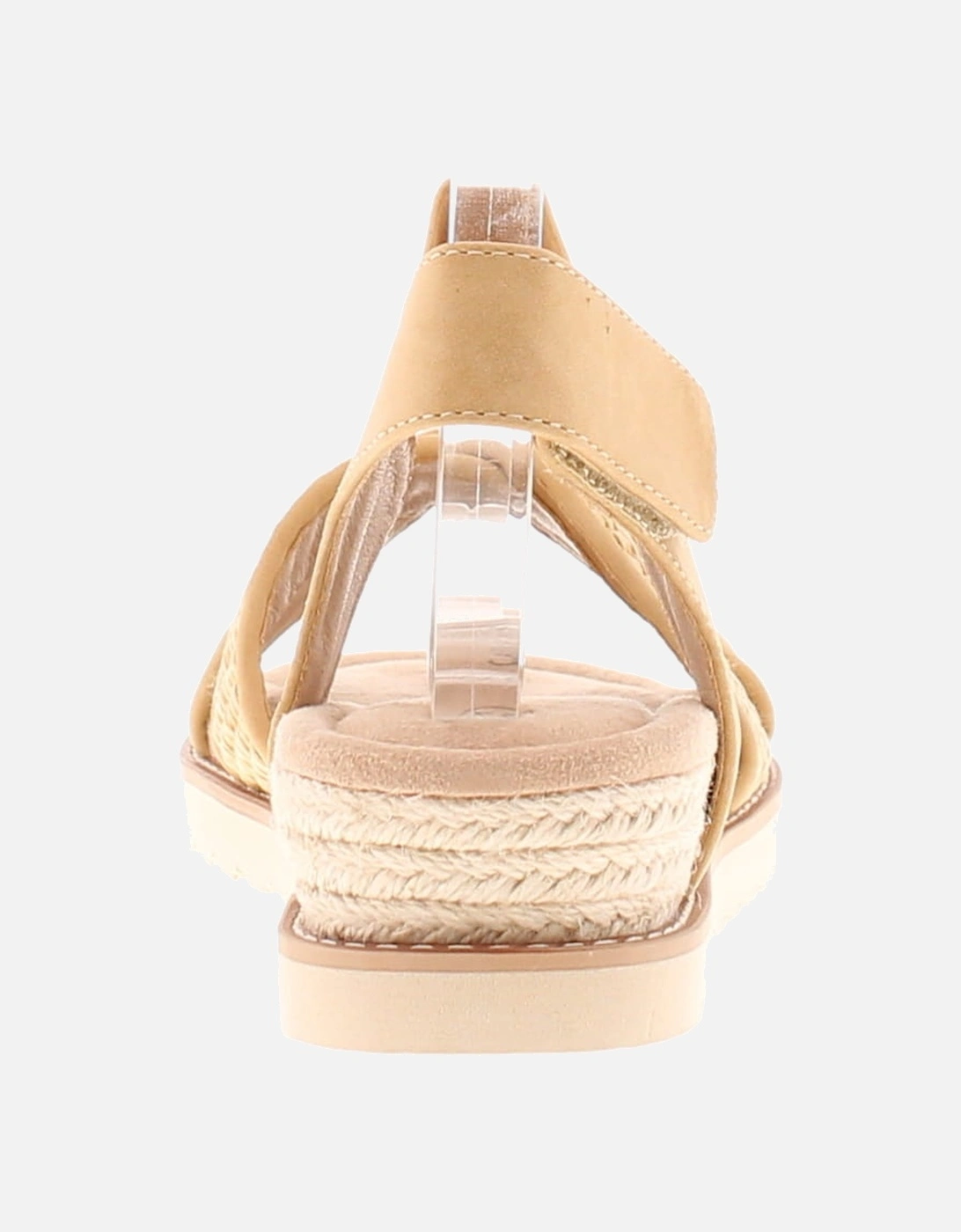 Womens Flat Sandals Spork Touch Fastening natural UK Size