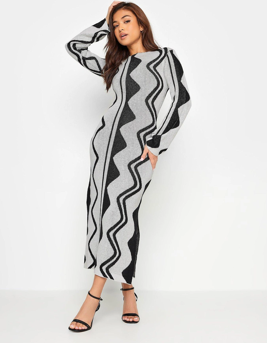 Petite Knitted Abstract Dress, 2 of 1
