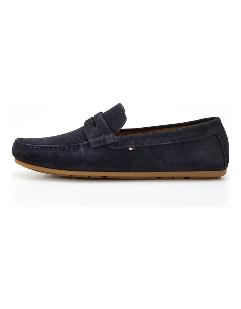 Casual Suede Driver Shoe - Navy