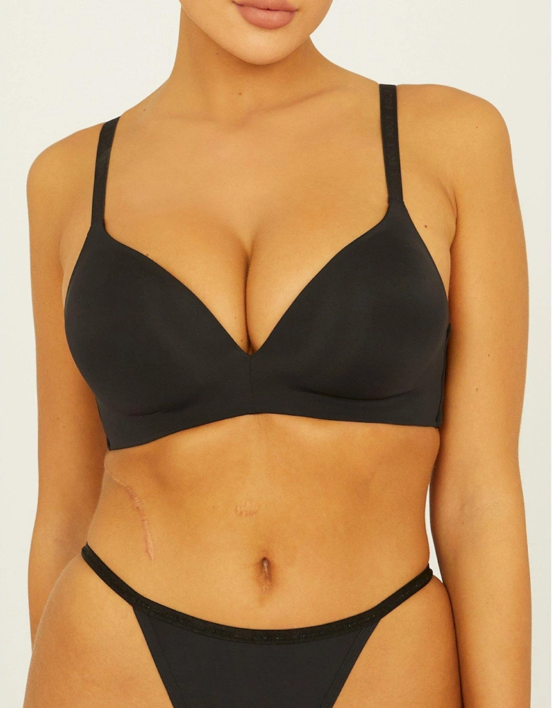 Non Wired Plunge Bra - 00 Dark - Black