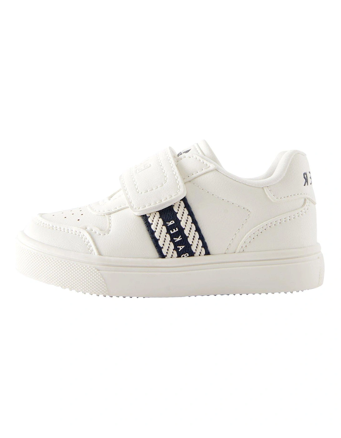 Younger Boys White Taped Trainer - White, 2 of 1