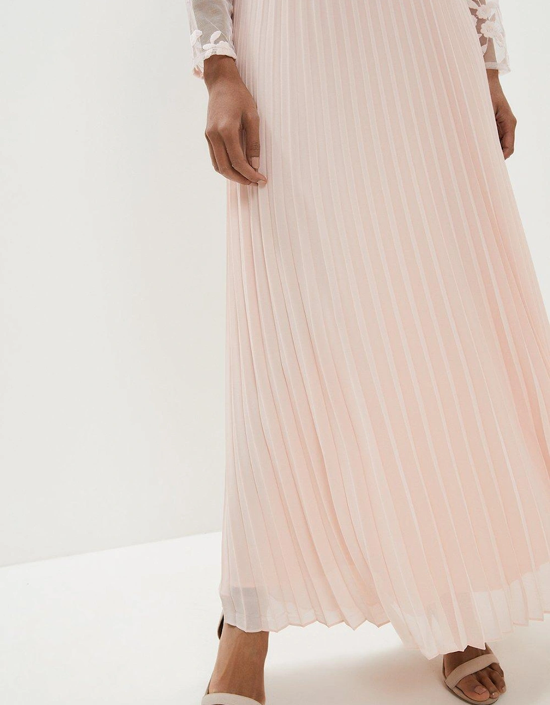 Pleated Maxi Skirt