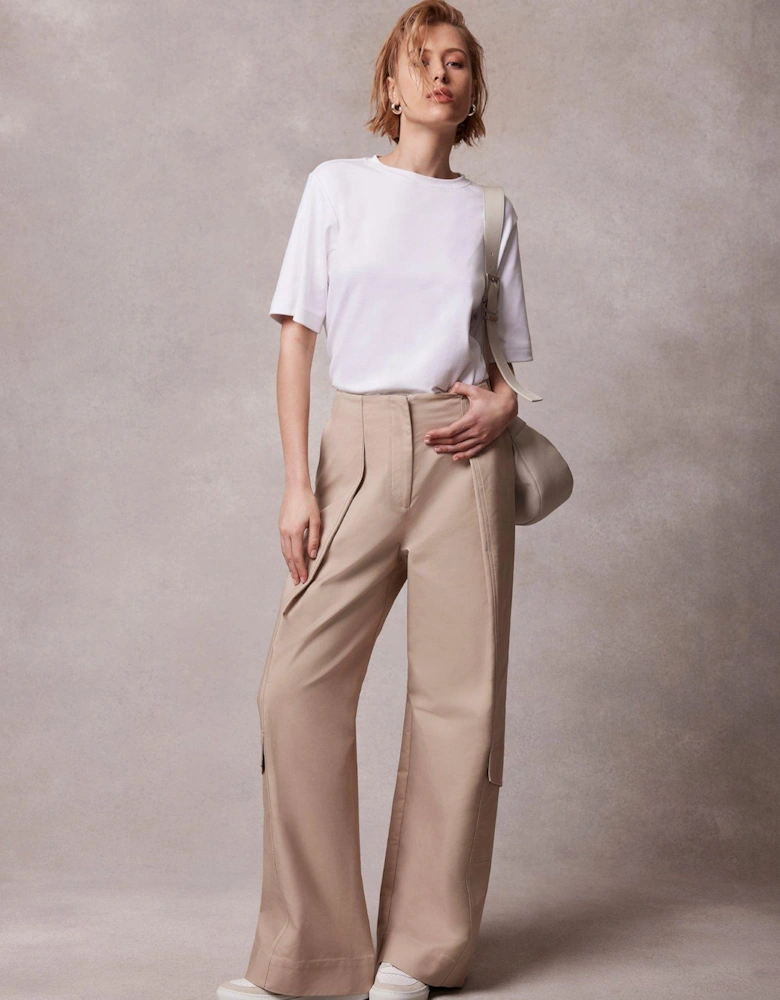Neutral Cargo Wide Trousers