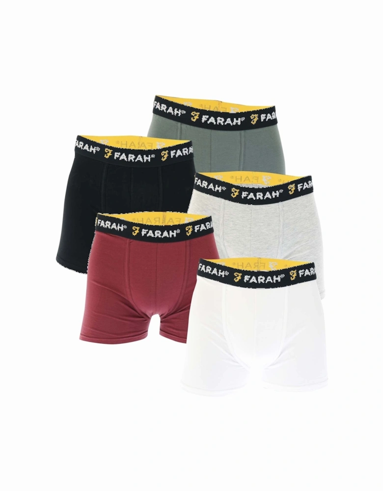 Mens Gavier 5 Pack Boxer Shorts