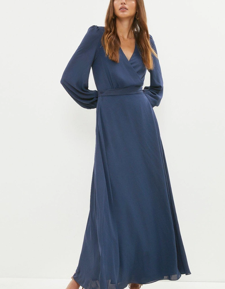 Belted Maxi Wrap Dress