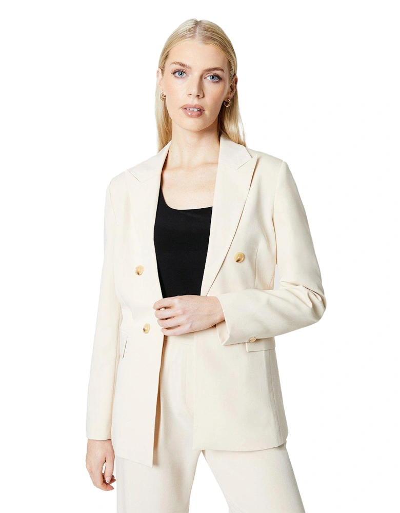 Womens/Ladies Double-Breasted Edge To Edge Blazer